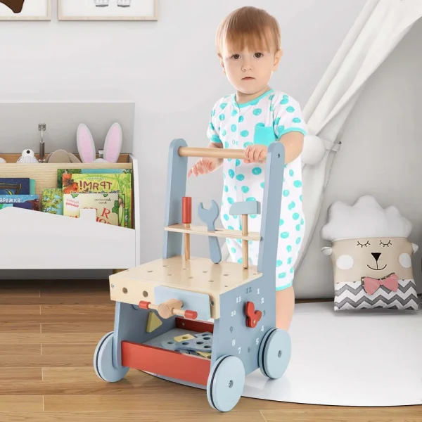 2-in-1 Wooden Baby Push Walker - Image 2